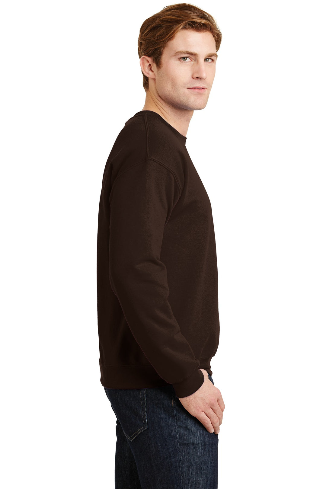 Dark Chocolate Gildan Heavy Blend Crewneck Sweatshirt. 18000