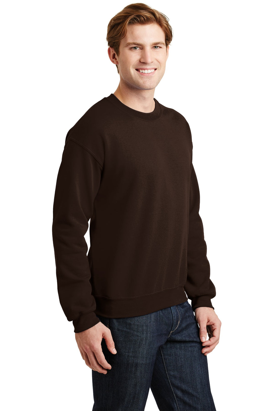 Dark Chocolate Gildan Heavy Blend Crewneck Sweatshirt. 18000