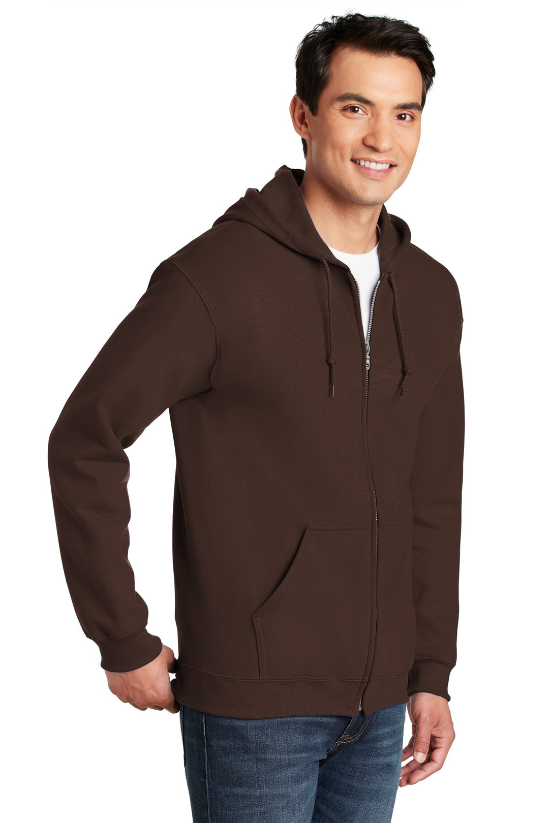 Dark Chocolate Gildan - Heavy Blend Full-Zip Hooded Sweatshirt. 18600