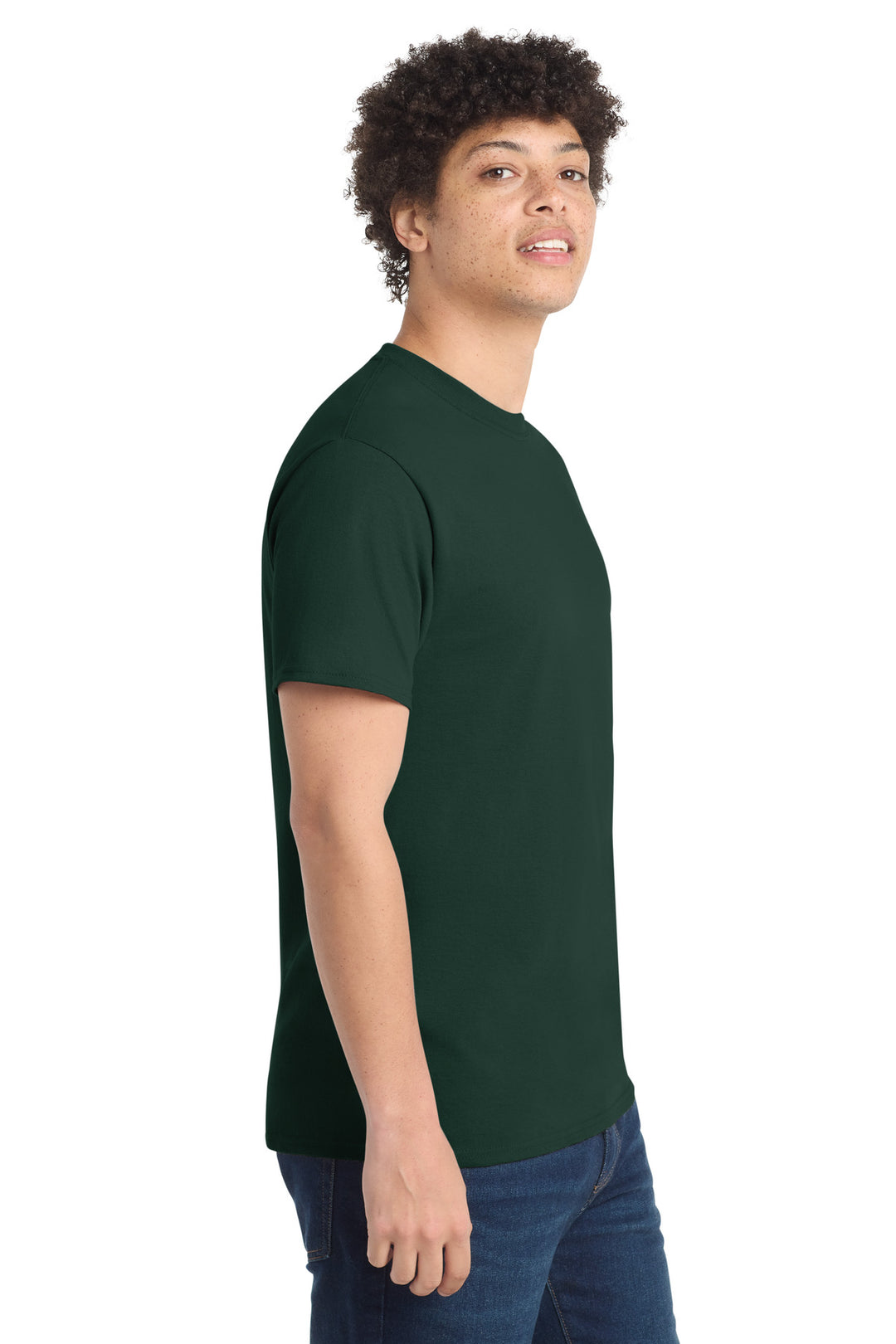 Dark Green Port & Company - Core Cotton Tee. PC54