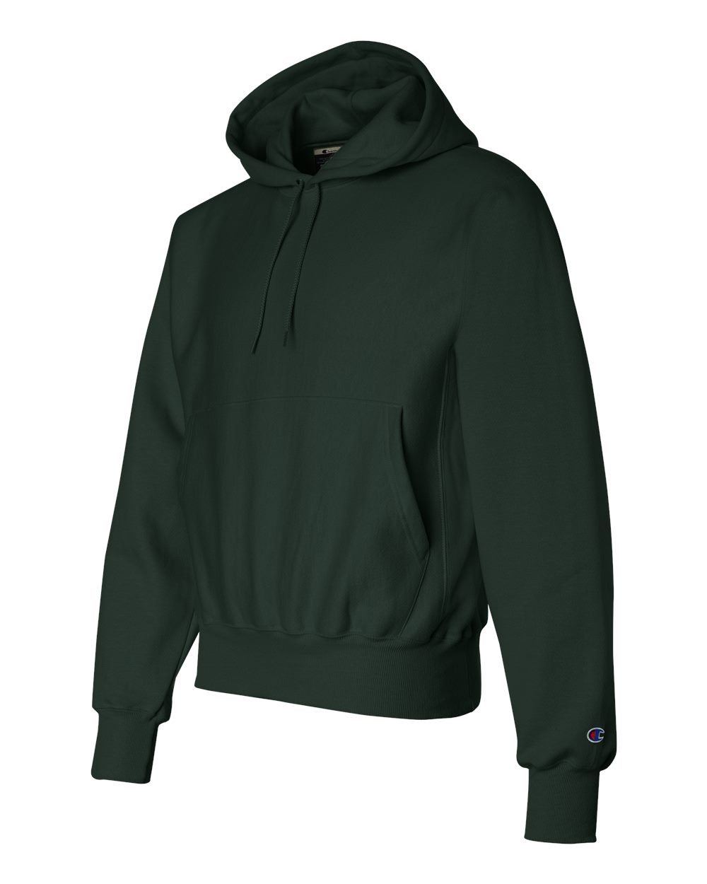 Dark Green Reverse Weave® Hooded Sweatshirt - S101