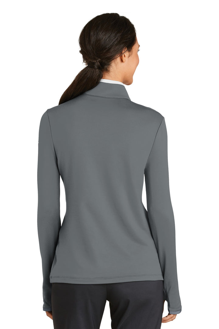 Dark Grey/Wht Nike Women's Dri-FIT Stretch 1/2-Zip Cover-Up. 779796