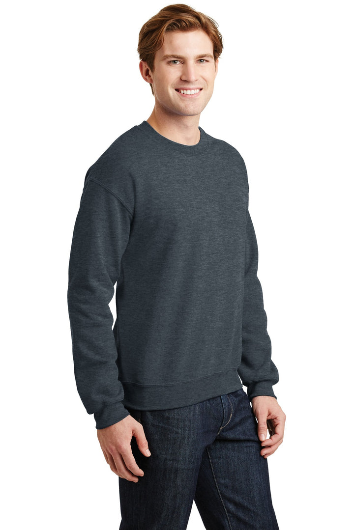 Dark Heather Gildan Heavy Blend Crewneck Sweatshirt. 18000