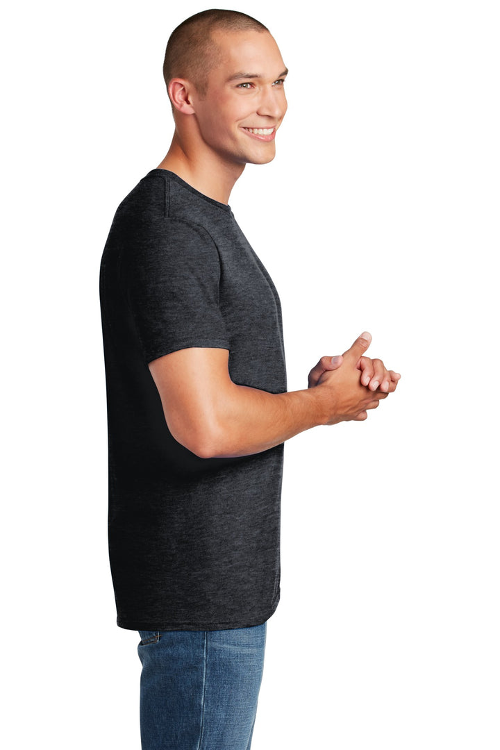 Dark Heather Gildan Softstyle T-Shirt. 64000