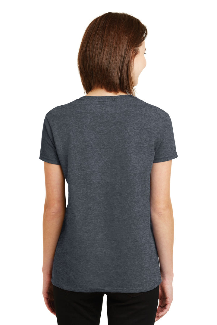 Dark Heather Gildan Women's Ultra Cotton 100% US Cotton T-Shirt. 2000L