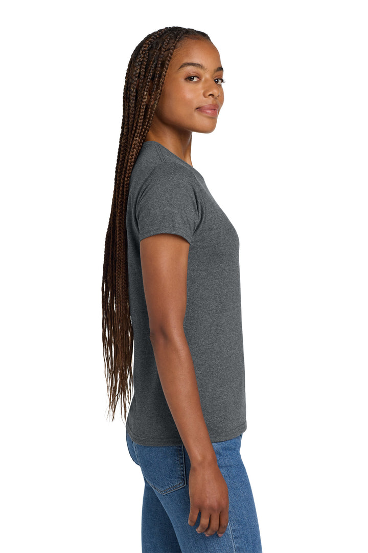Dark Heather Gildan Women's Ultra Cotton 100% US Cotton T-Shirt. 2000L