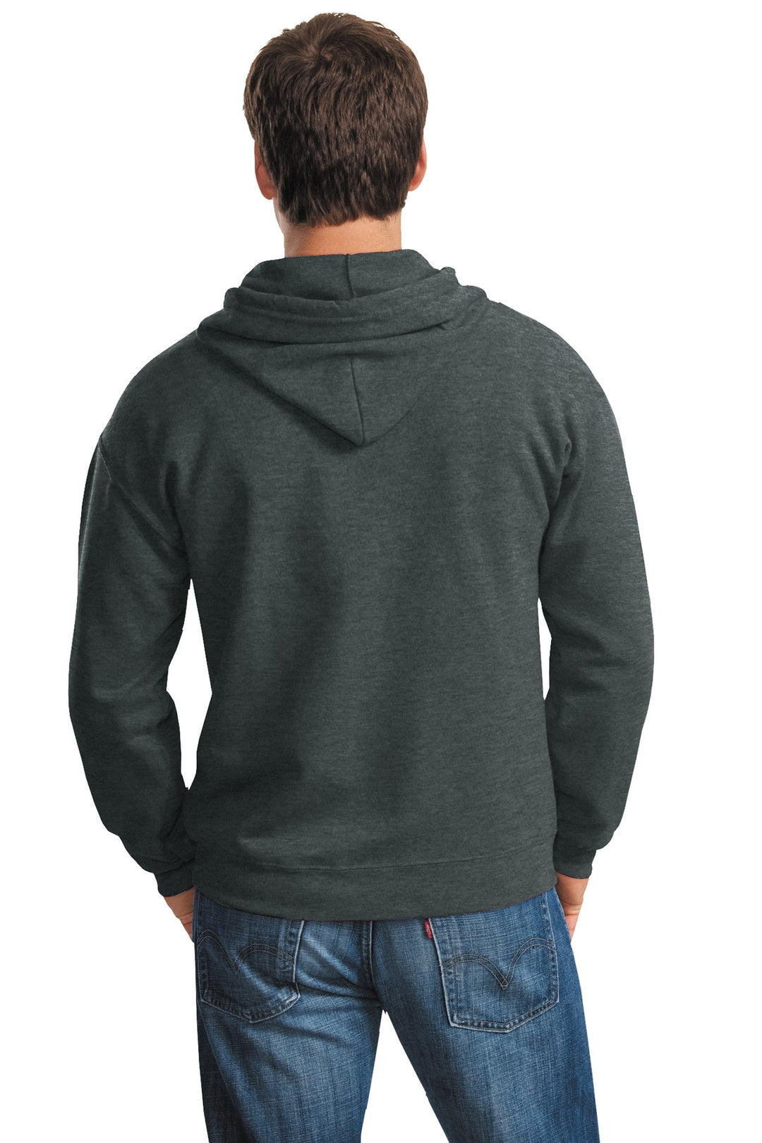 Dark Hthr Grey Gildan - Heavy Blend Full-Zip Hooded Sweatshirt. 18600