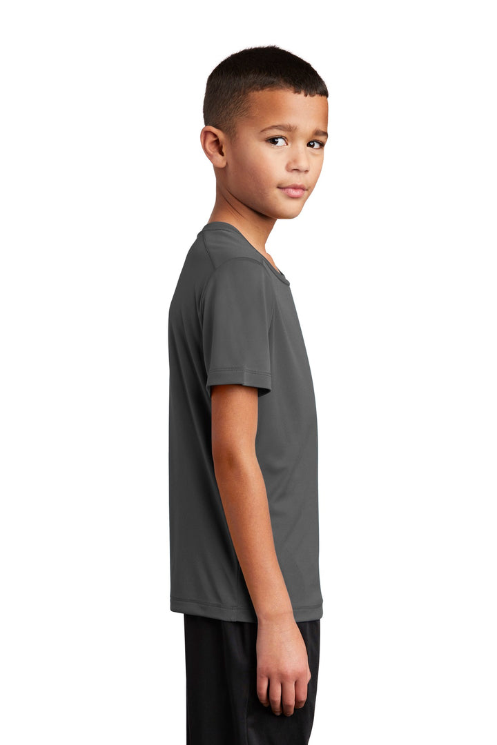 Dark Smoke Gry Sport-Tek Youth Posi-UV Pro Tee. YST420