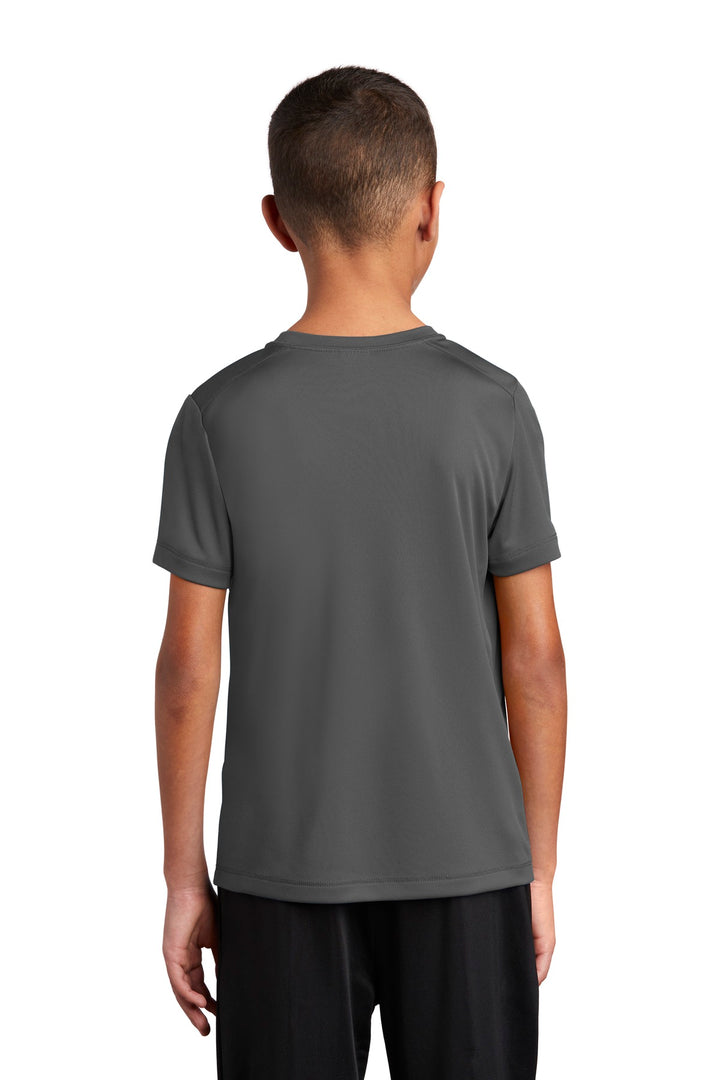 Dark Smoke Gry Sport-Tek Youth Posi-UV Pro Tee. YST420