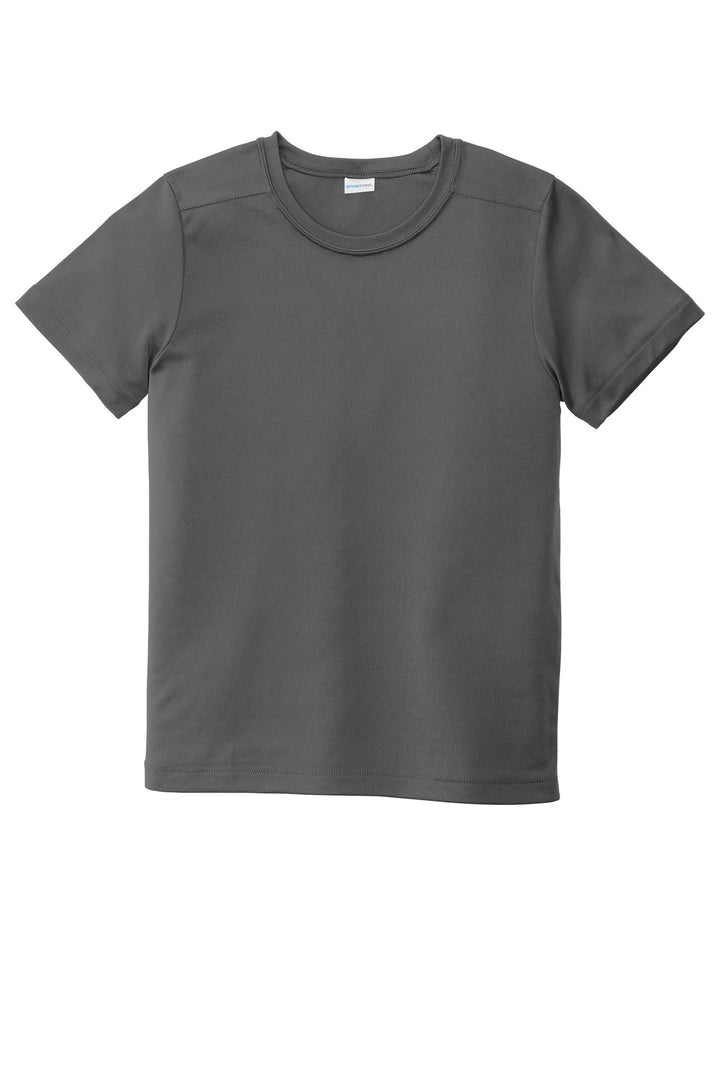 Dark Smoke Gry Sport-Tek Youth Posi-UV Pro Tee. YST420