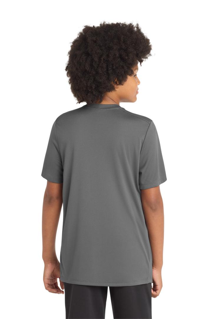 Dark Smoke Gry Sport-Tek Youth Posi-UV Pro Tee. YST420