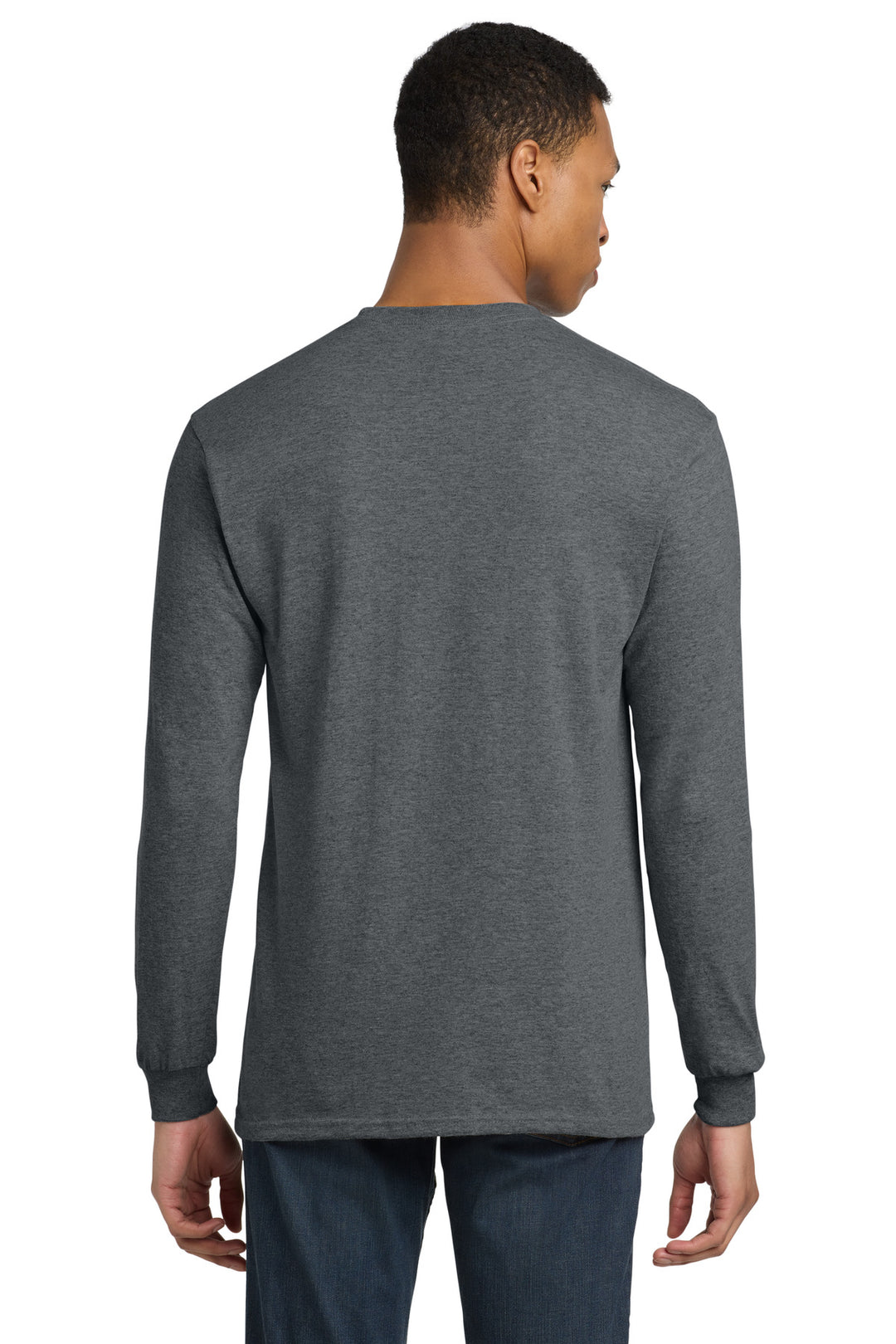 DarkHthr Gildan - DryBlend 50 Cotton/50 Poly Long Sleeve T-Shirt. 8400