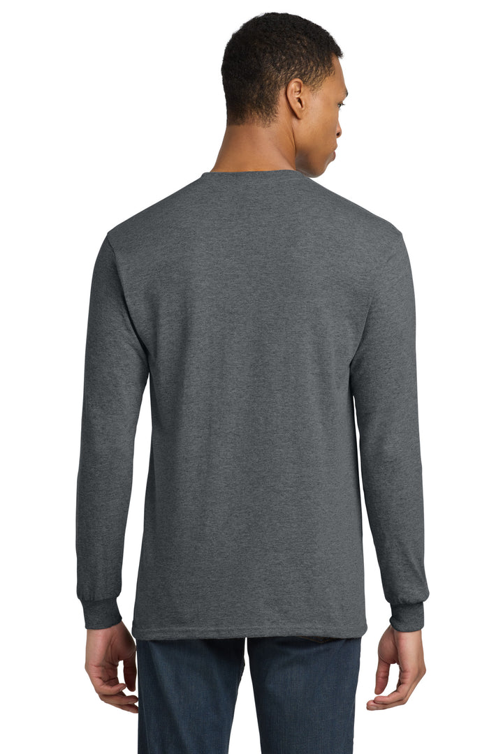 DarkHthr Gildan - DryBlend 50 Cotton/50 Poly Long Sleeve T-Shirt. 8400