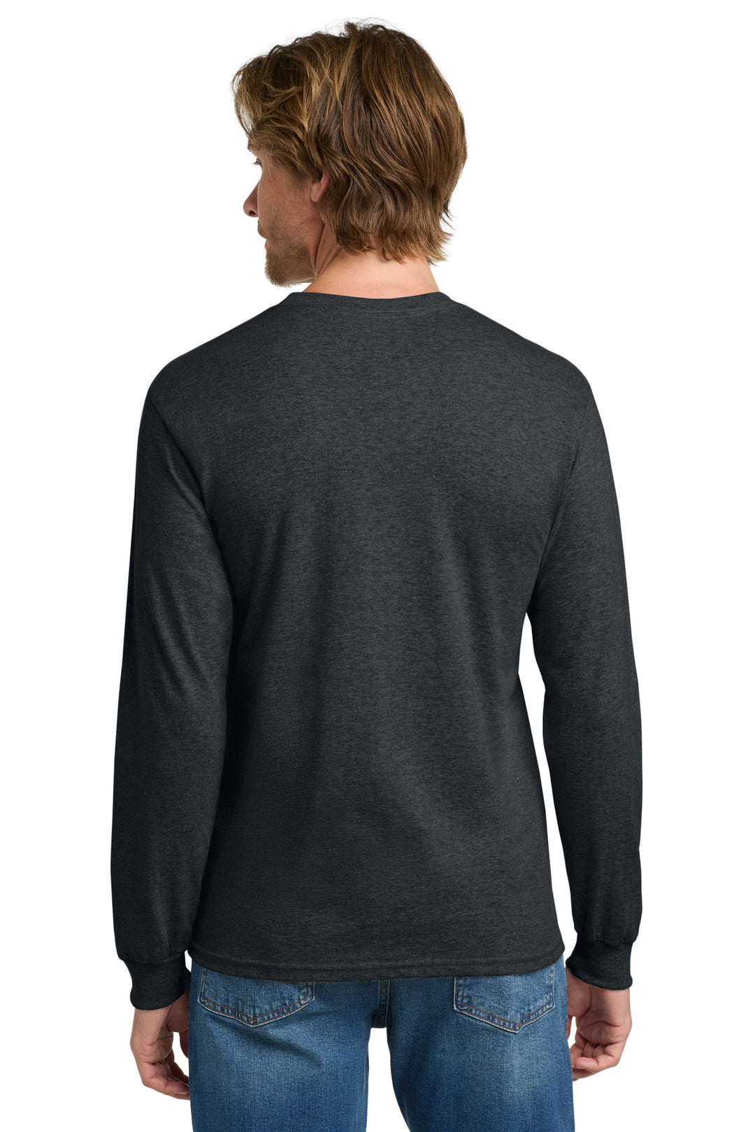 DarkHthr Gildan - Heavy Cotton 100% Cotton Long Sleeve T-Shirt. 5400