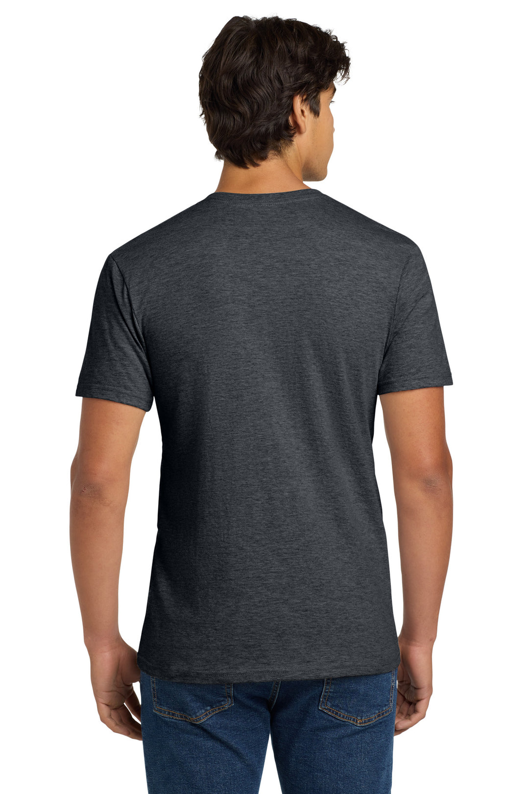 DarkHthr Gildan Softstyle V-Neck T-Shirt. 64V00
