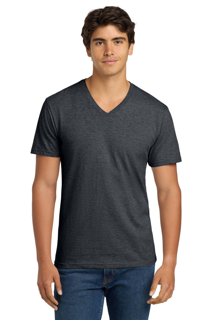 DarkHthr Gildan Softstyle V-Neck T-Shirt. 64V00