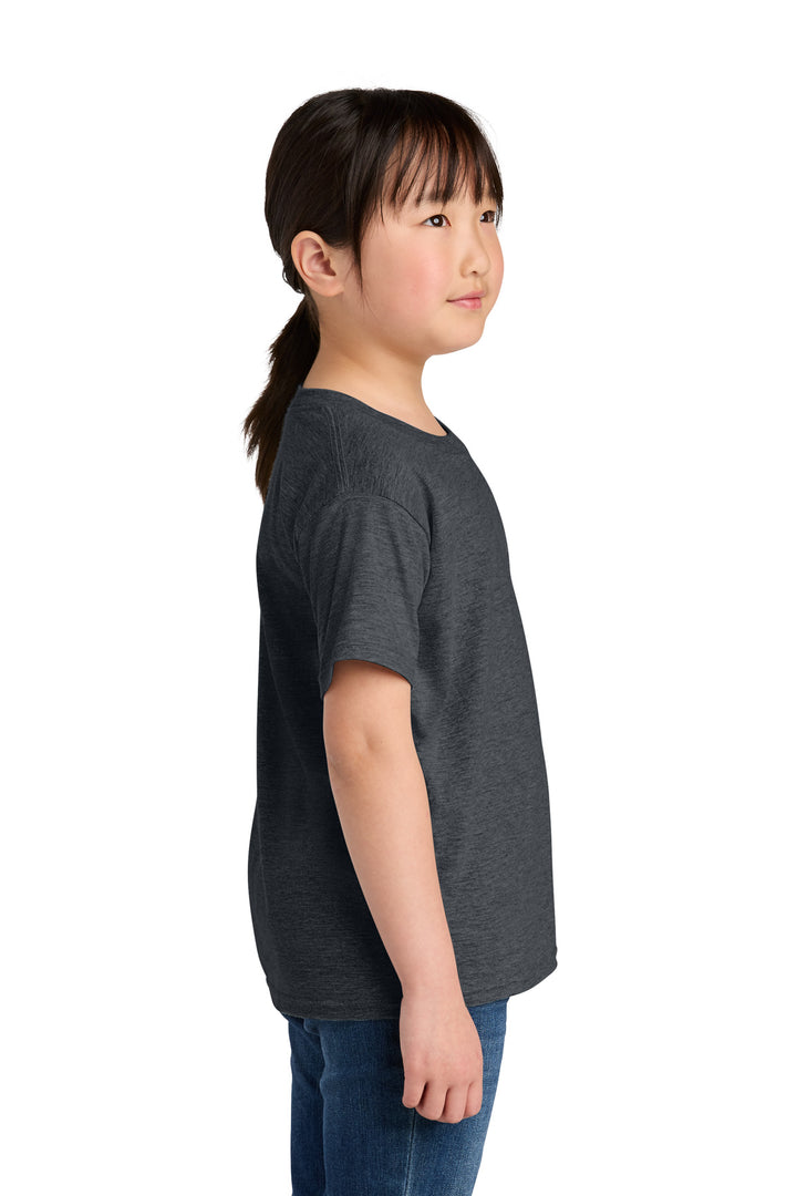 DarkHthr Gildan Youth Softstyle T-Shirt 64000B