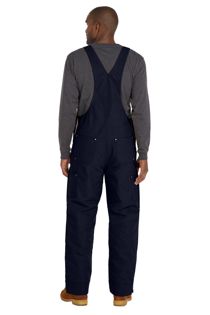 DarkNavy Carhartt Short Firm Duck Insulated Bib Overalls CTS106672