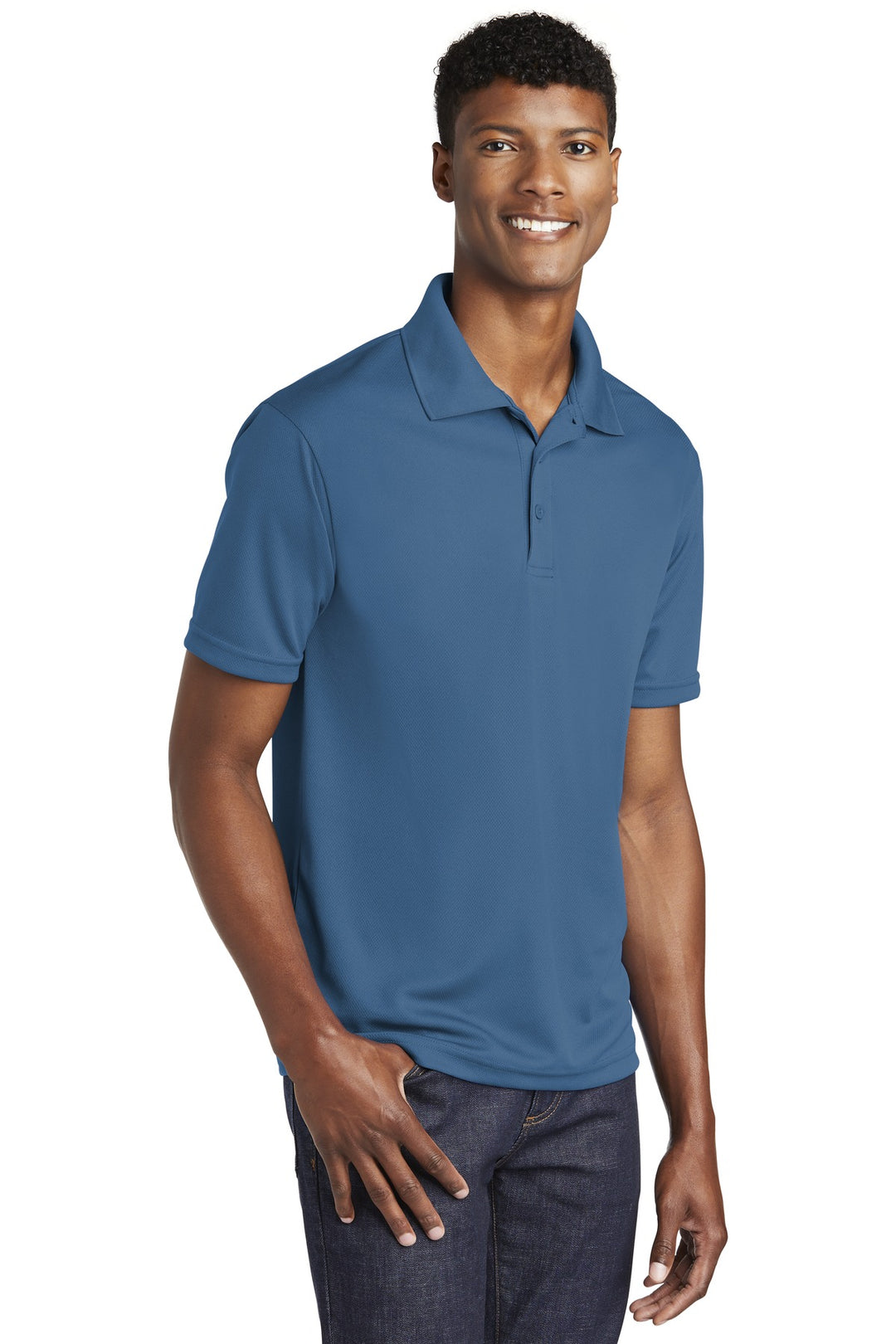 Dawn Blue Sport-Tek PosiCharge RacerMesh Polo. ST640