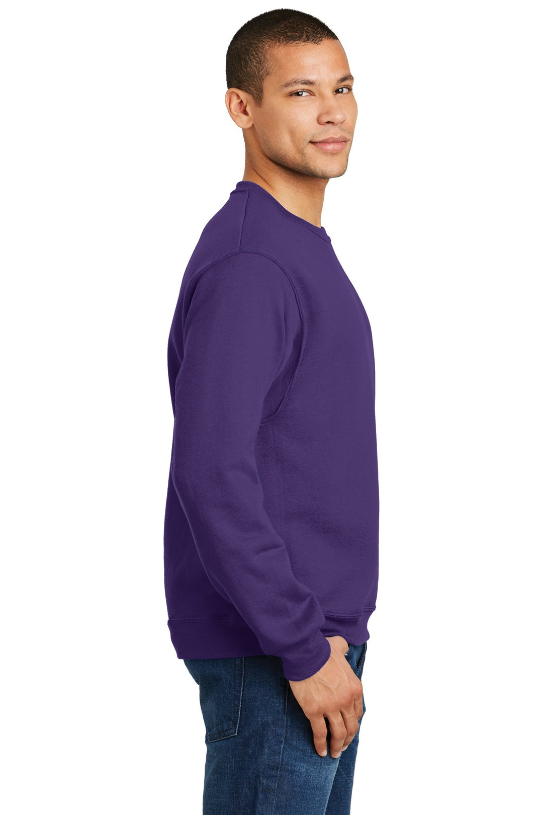 Deep Purple Jerzees - NuBlend Crewneck Sweatshirt. 562M