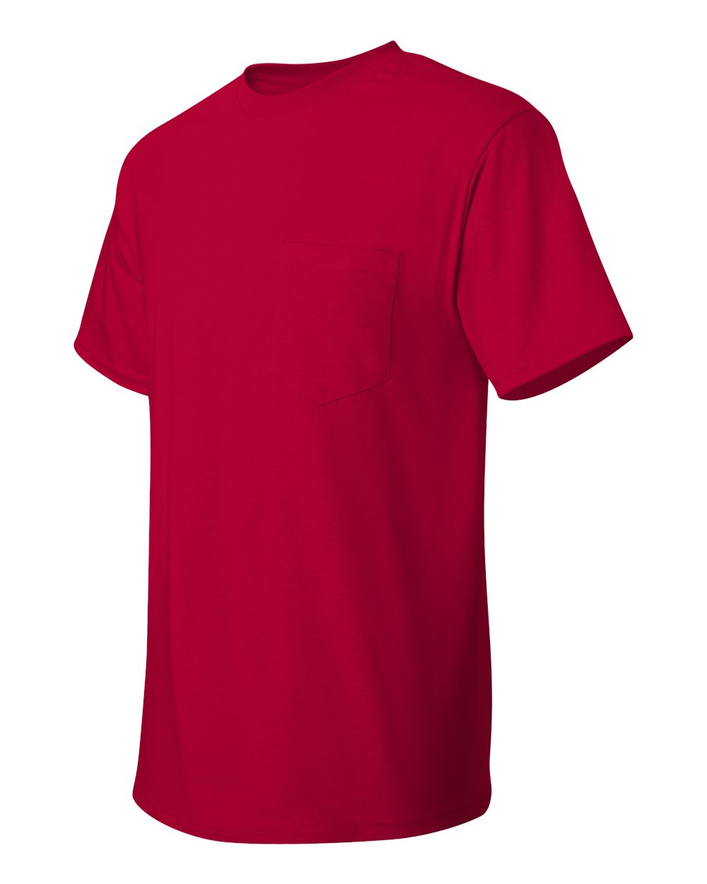 Deep Red Authentic Pocket T-Shirt - 5590