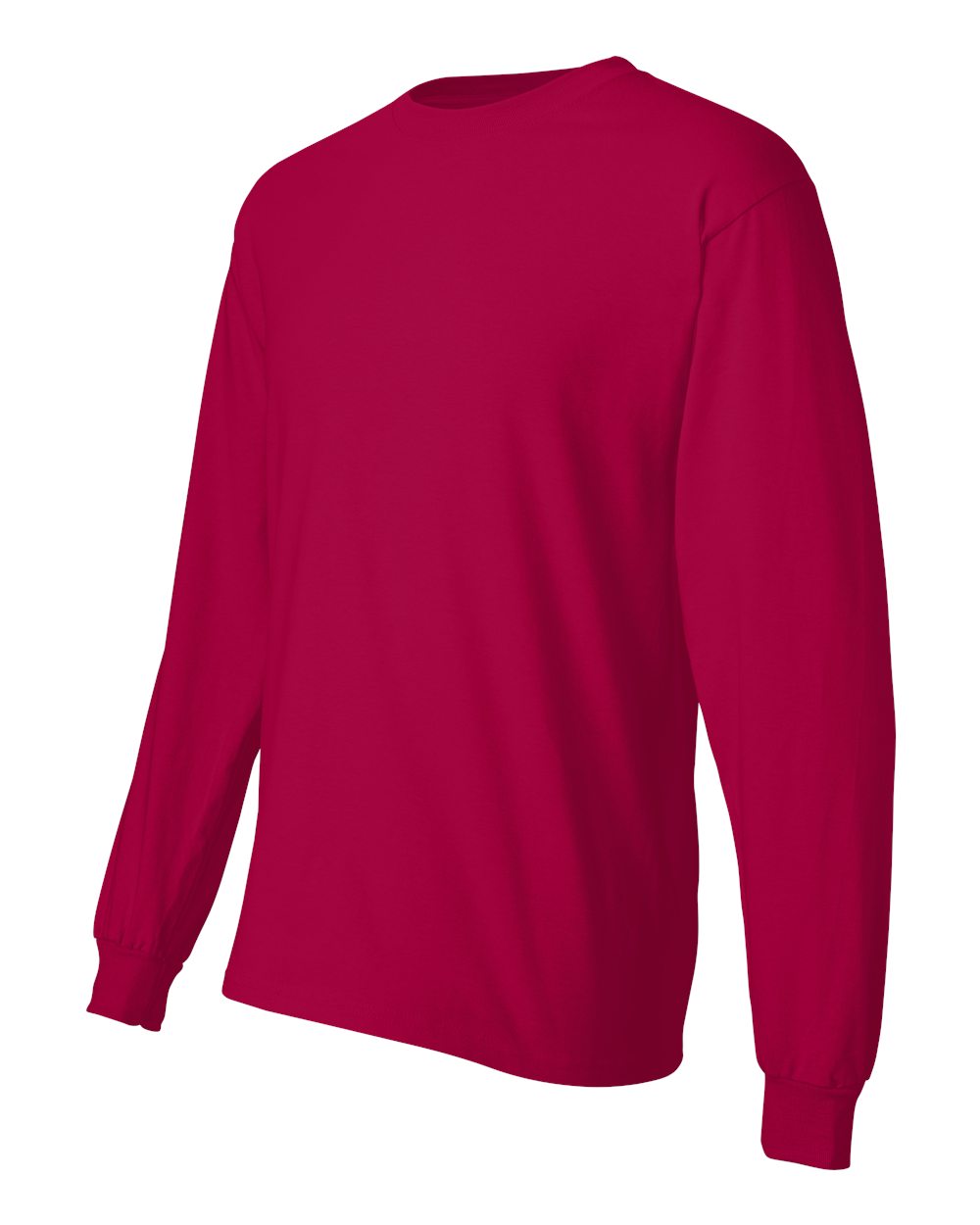 Deep Red Beefy-T® Long Sleeve T-Shirt - 5186
