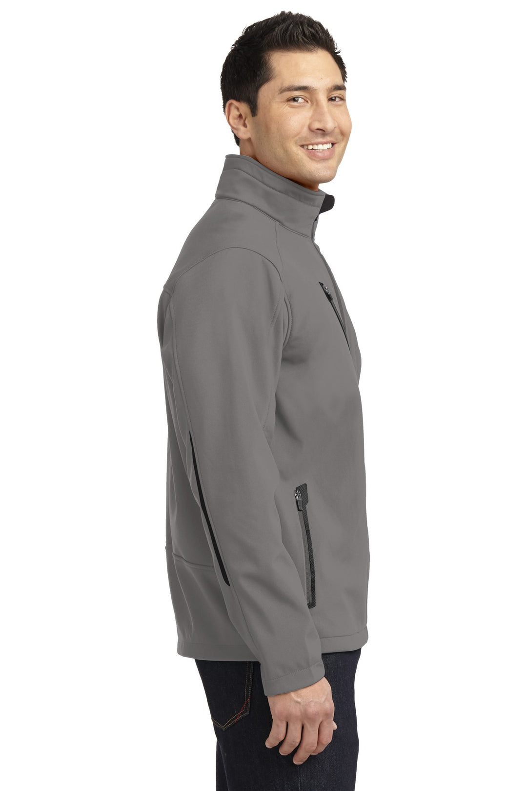 Deep Smoke Port Authority Welded Soft Shell Jacket. J324