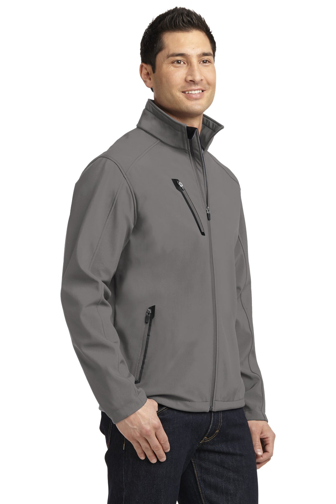 Deep Smoke Port Authority Welded Soft Shell Jacket. J324