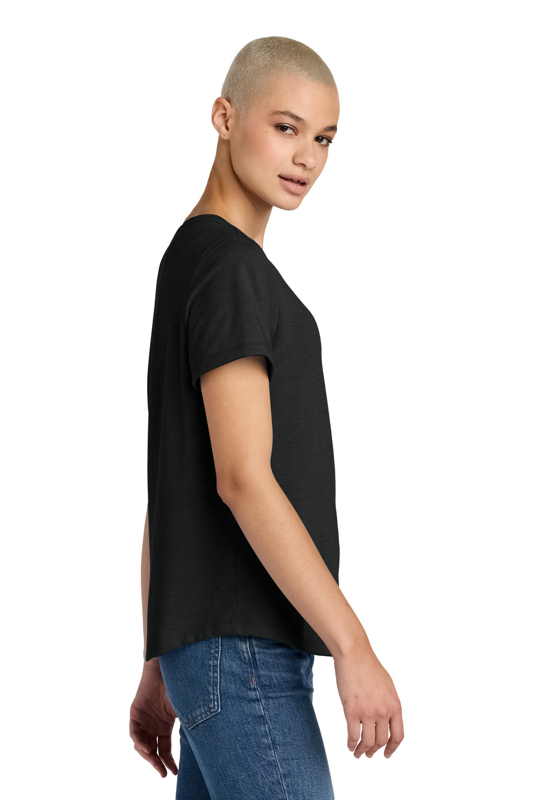 DeepBlack Allmade Women's Relaxed Tri-Blend Scoop Neck Tee AL2015
