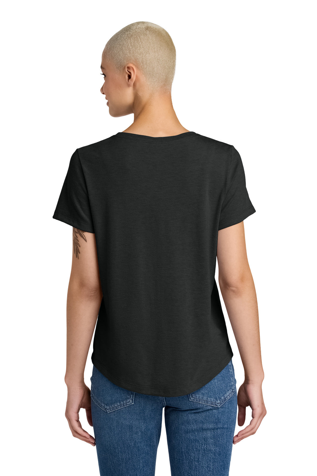 DeepBlack Allmade Women's Relaxed Tri-Blend Scoop Neck Tee AL2015