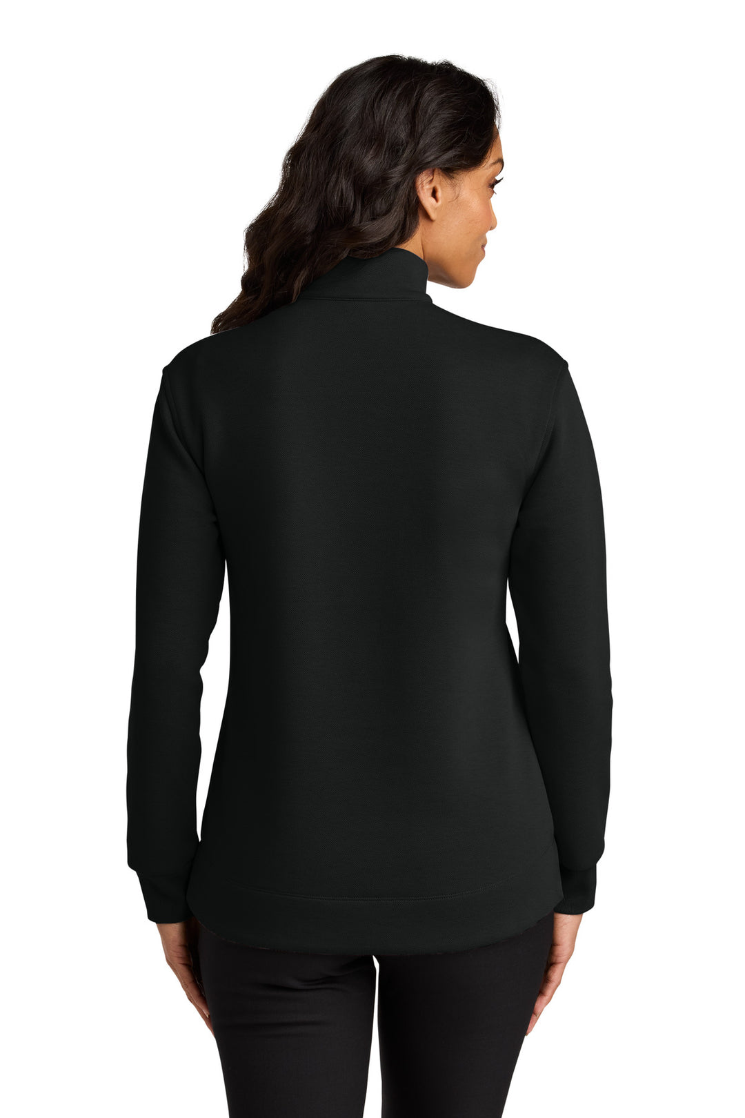 DeepBlack Port Authority Women's Wearever Signature Double Pique 1/4-Zip LK210