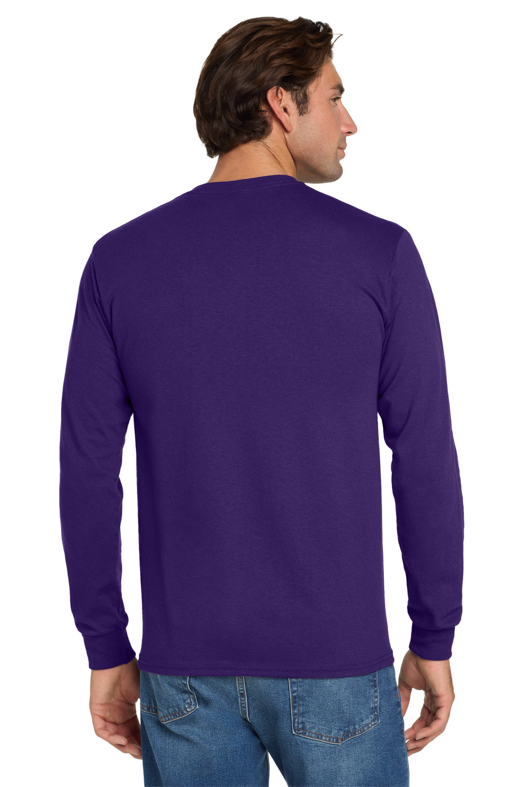 DeepPurple Jerzees - Dri-Power 50/50 Cotton/Poly Long Sleeve T-Shirt. 29LS