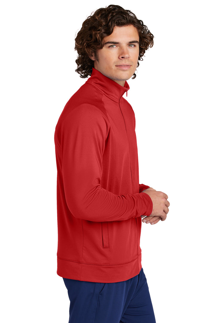 DeepRed Sport-Tek Sport-Wick Stretch Full-Zip Cadet Jacket ST857