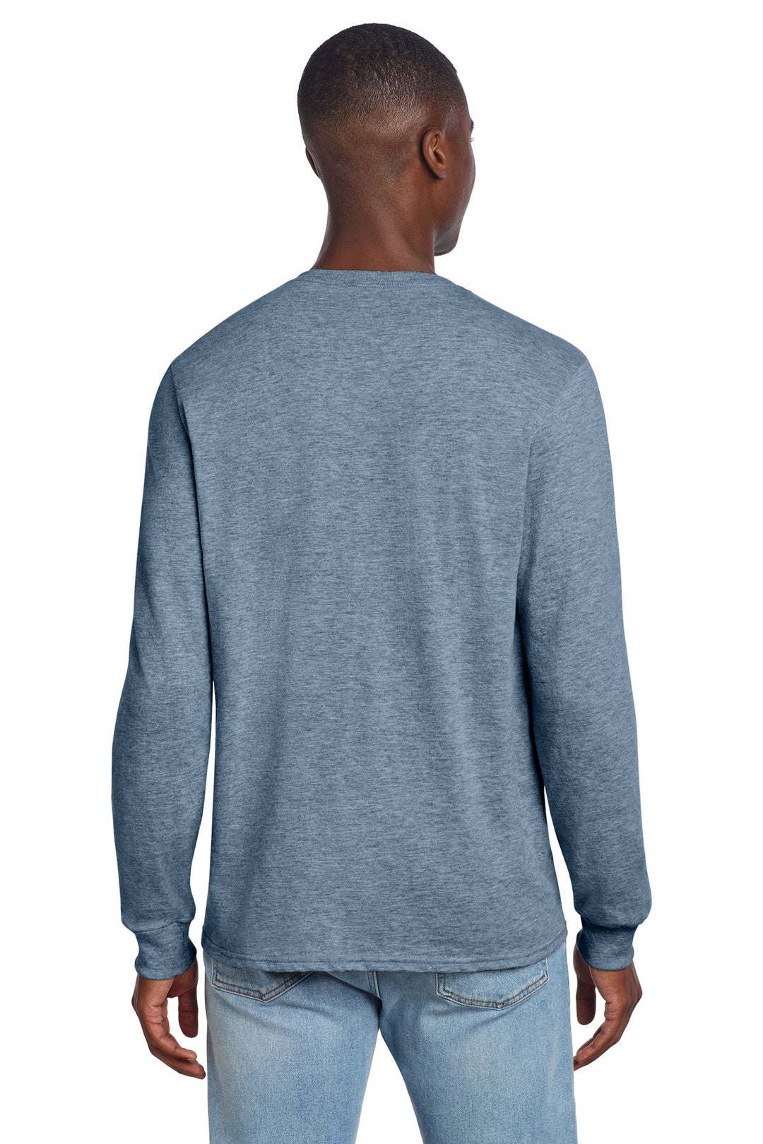 DenimHthr Jerzees Premium Blend Ring Spun Long Sleeve T-Shirt 560LS