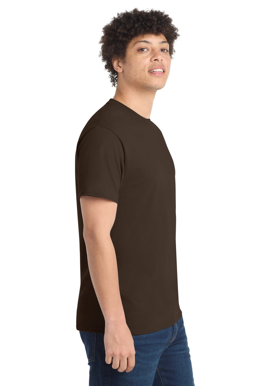 Dk Choc Brown Port & Company - Core Cotton Tee. PC54