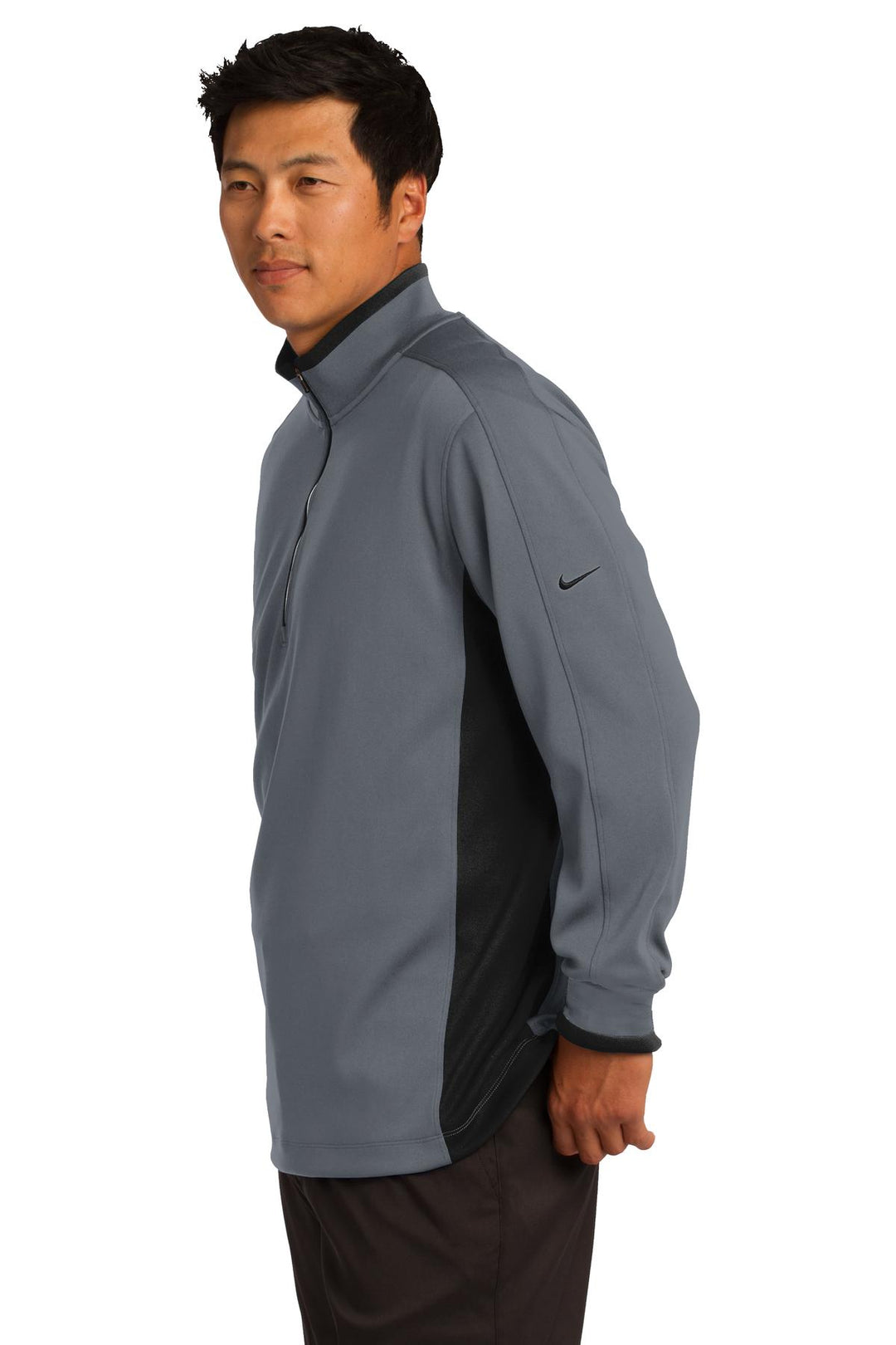 Dk Gry/Blk/Fus Nike Dri-FIT 1/2-Zip Cover-Up. 578673