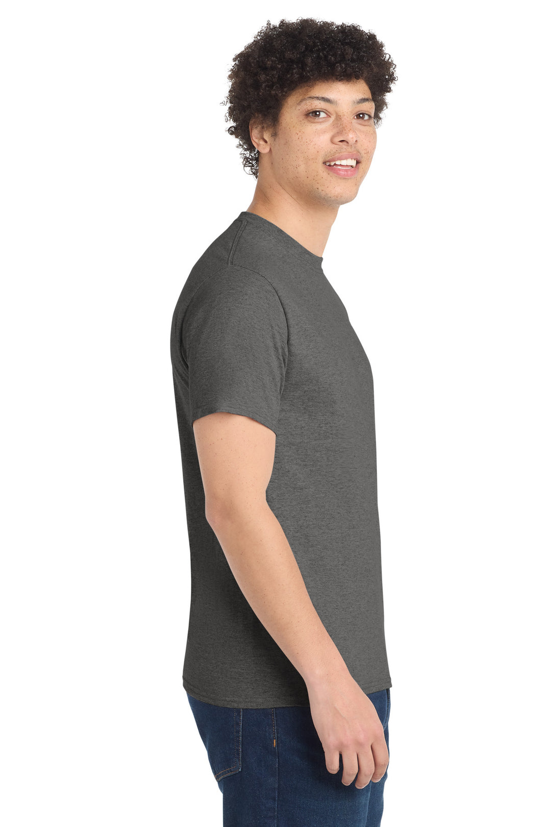 Dk Hthr Grey Port & Company - Core Cotton Tee. PC54