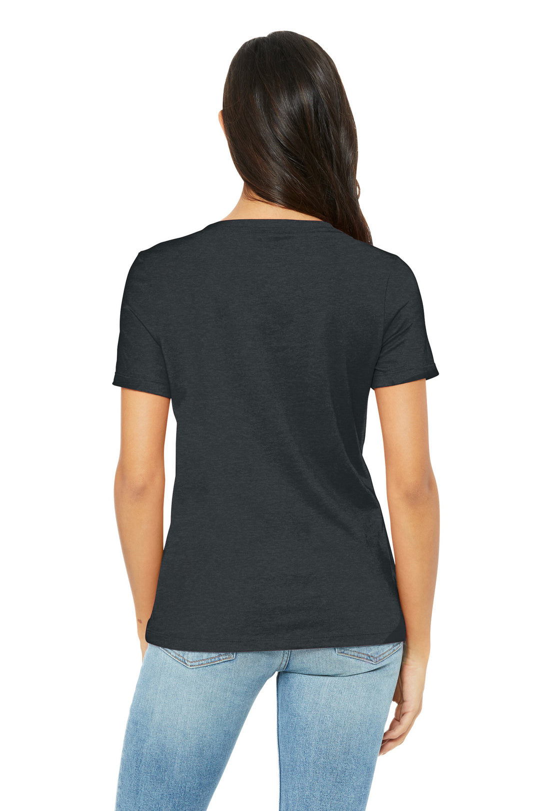 DkGyHthr BELLA+CANVAS Women's Relaxed Heather CVC V-Neck Tee BC6405CVC