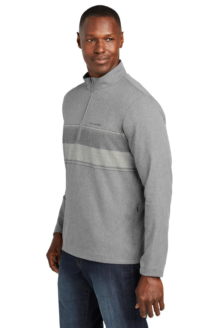 DkGyHthr TravisMathew Balboa Chest Stripe 1/4-Zip TM1MZ340