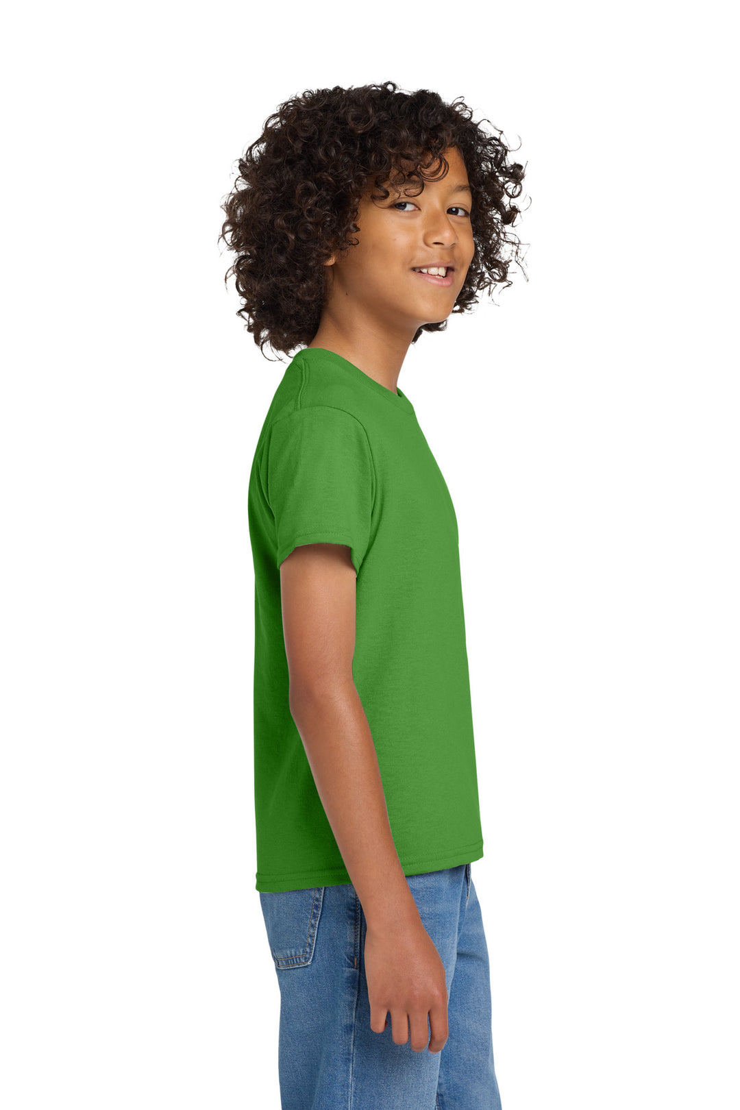 ElecGreen Gildan Youth DryBlend 50 Cotton/50 Poly T-Shirt. 8000B