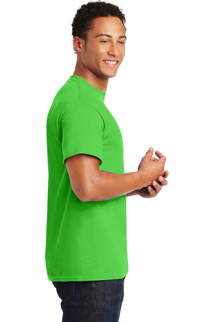Electric Green Gildan DryBlend 50 Cotton/50 Poly T-Shirt. 8000