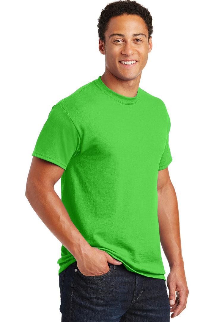 Electric Green Gildan DryBlend 50 Cotton/50 Poly T-Shirt. 8000