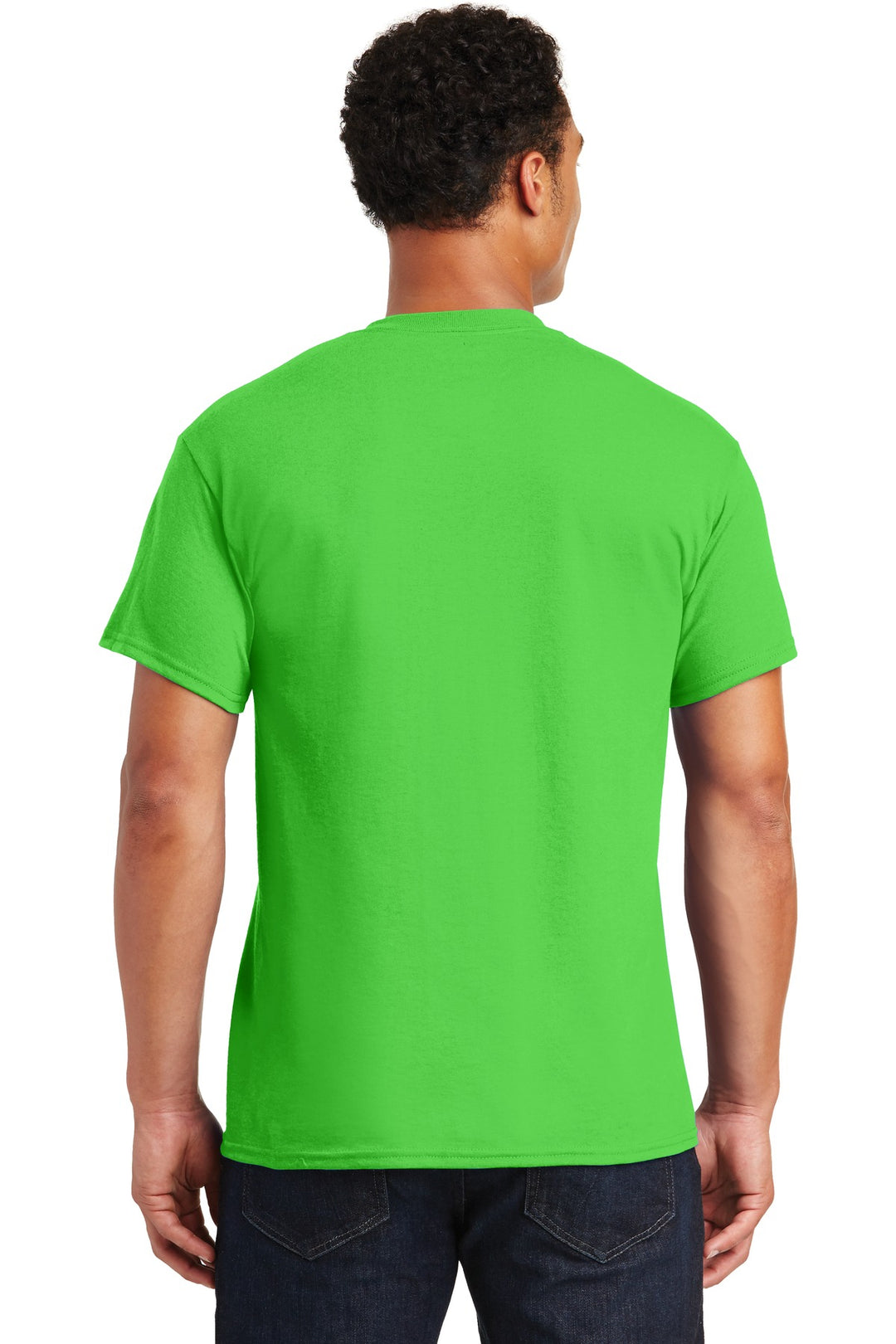 Electric Green Gildan DryBlend 50 Cotton/50 Poly T-Shirt. 8000