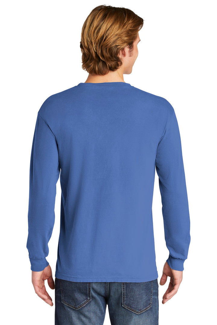Flo Blue COMFORT COLORS Heavyweight Ring Spun Long Sleeve Tee. 6014