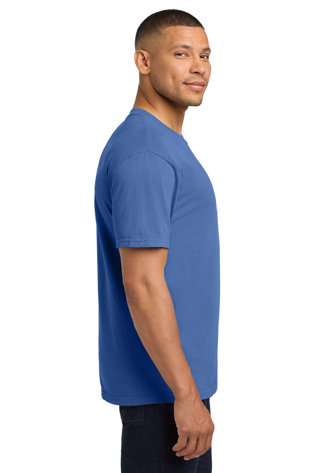 Flo Blue COMFORT COLORS Heavyweight Ring Spun Pocket Tee. 6030