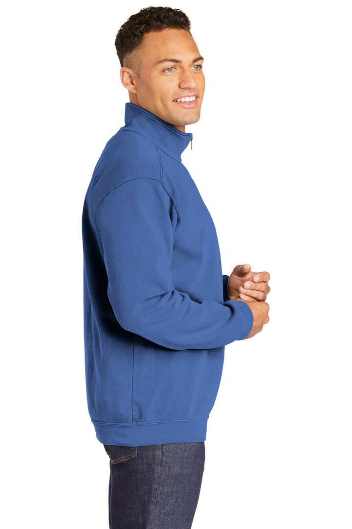 Flo Blue COMFORT COLORS Ring Spun 1/4-Zip Sweatshirt. 1580