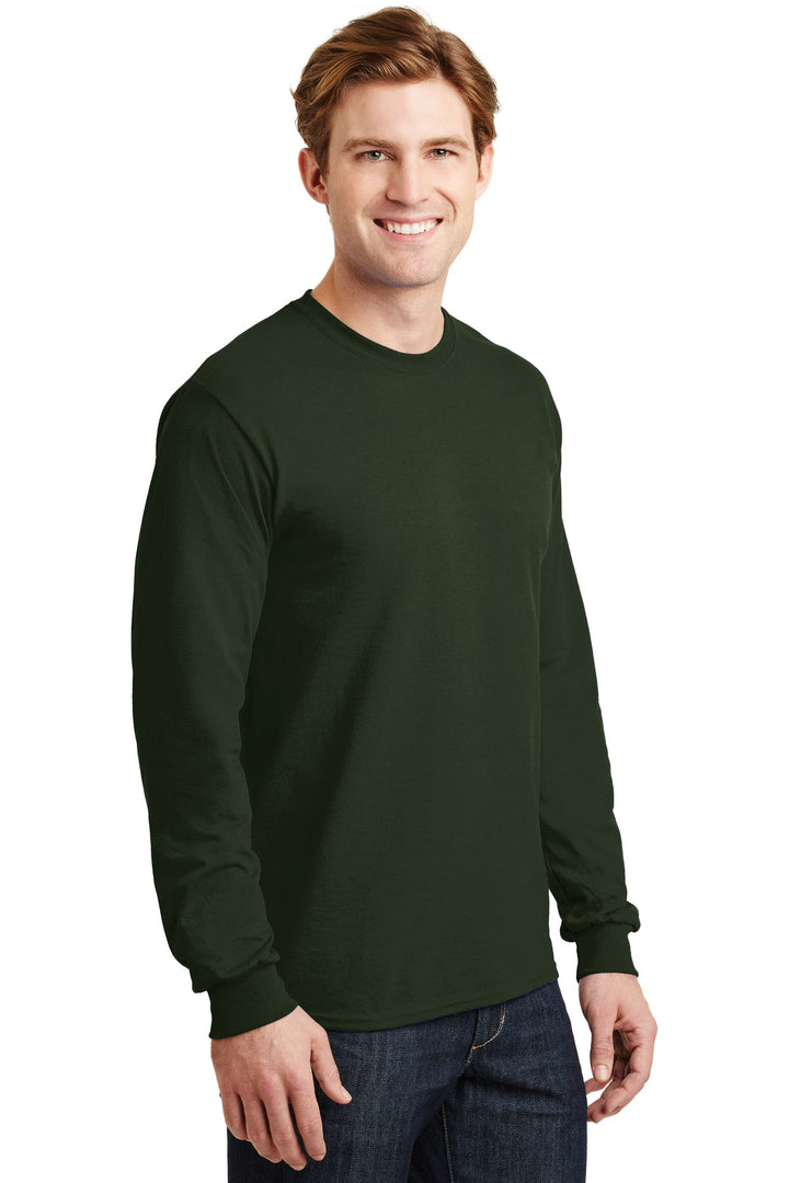 Forest Green Gildan - DryBlend 50 Cotton/50 Poly Long Sleeve T-Shirt. 8400