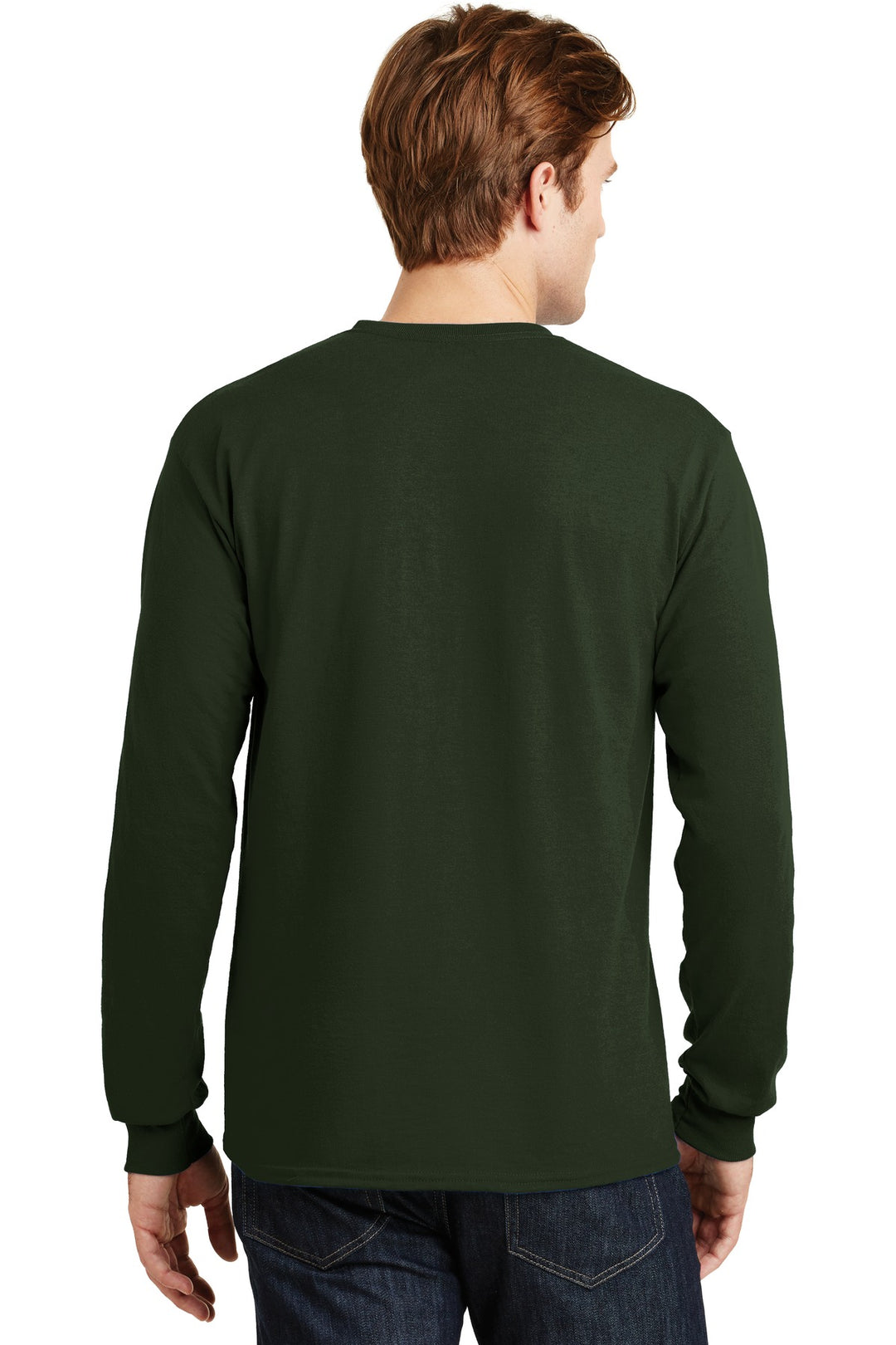 Forest Green Gildan - DryBlend 50 Cotton/50 Poly Long Sleeve T-Shirt. 8400