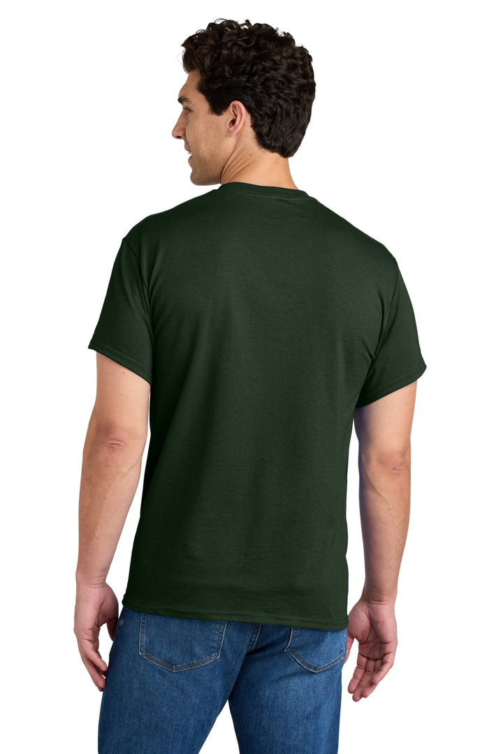 Forest Green Gildan - DryBlend 50 Cotton/50 Poly Pocket T-Shirt. 8300