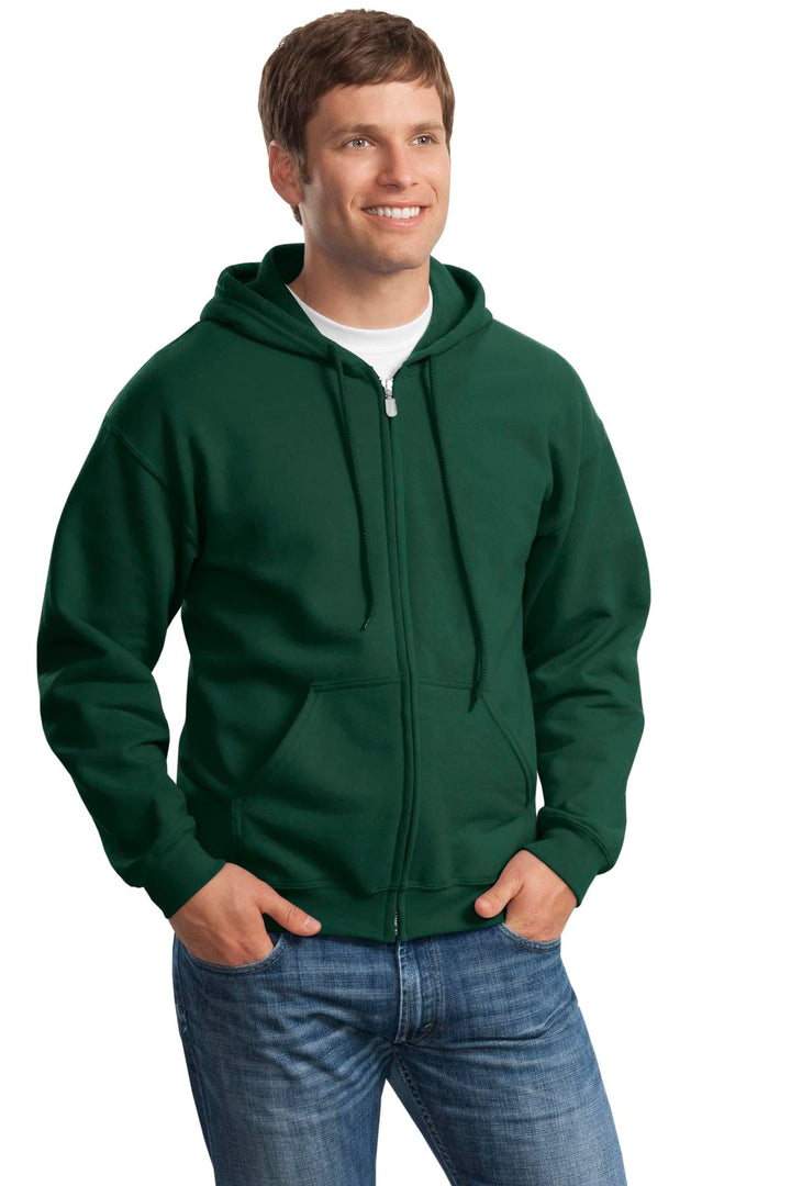 Forest Green Gildan - Heavy Blend Full-Zip Hooded Sweatshirt. 18600